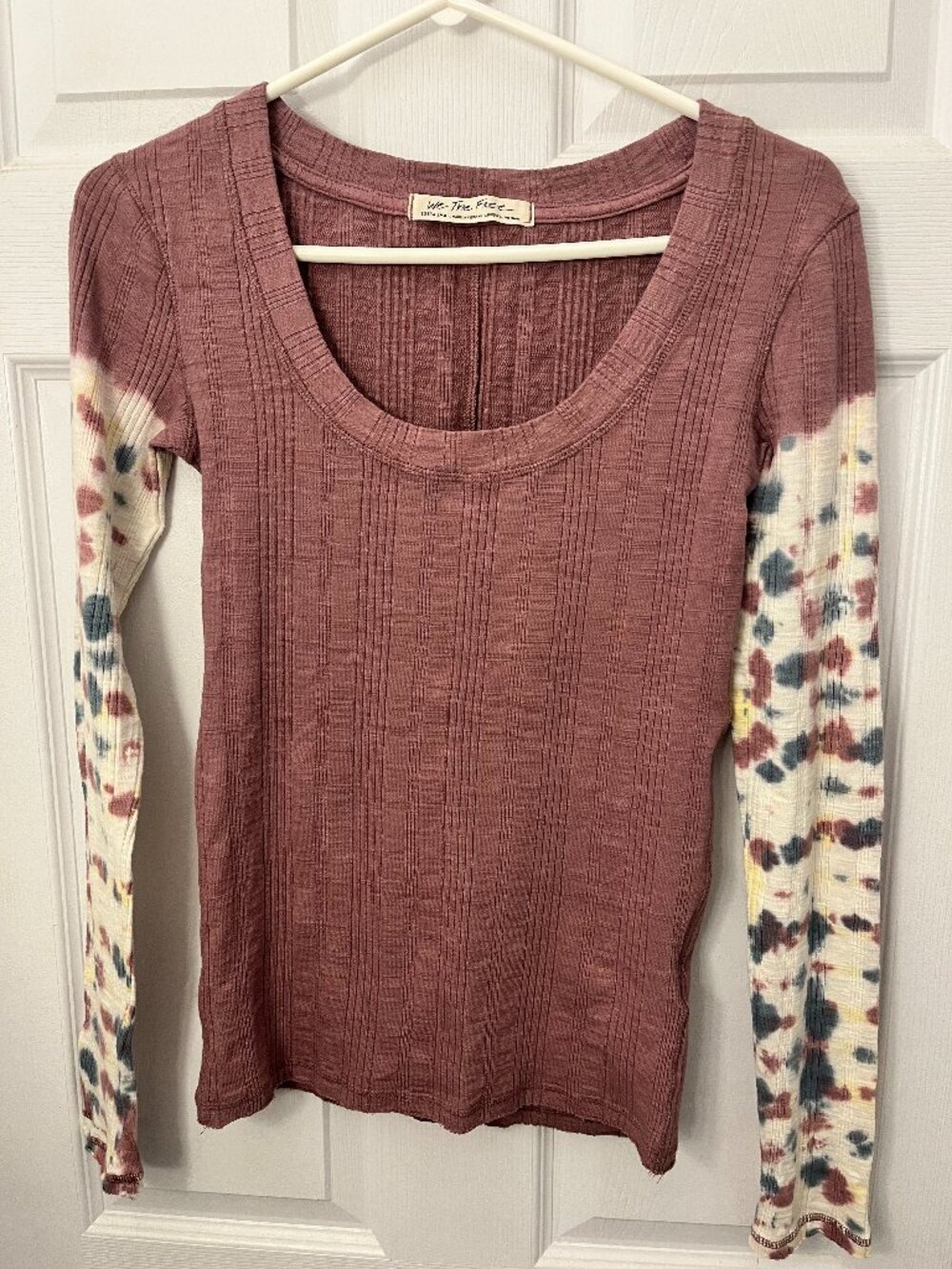 Free People Long Sleeve Extra Small Tie-Dye Top